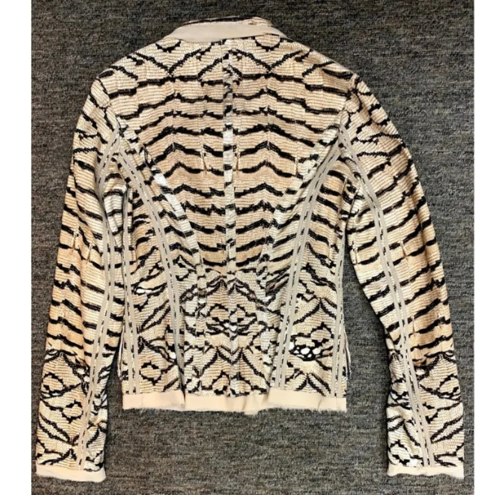 Roberto Cavalli Black and White Patterned Jacket